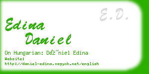 edina daniel business card